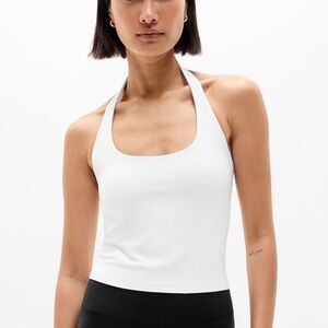 Athleta White Halter Tank Top